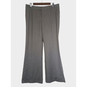 Vintage J Crew Pant Women 12 Low Fit Gray Wool Flare Trouser Career Corpcore NWT